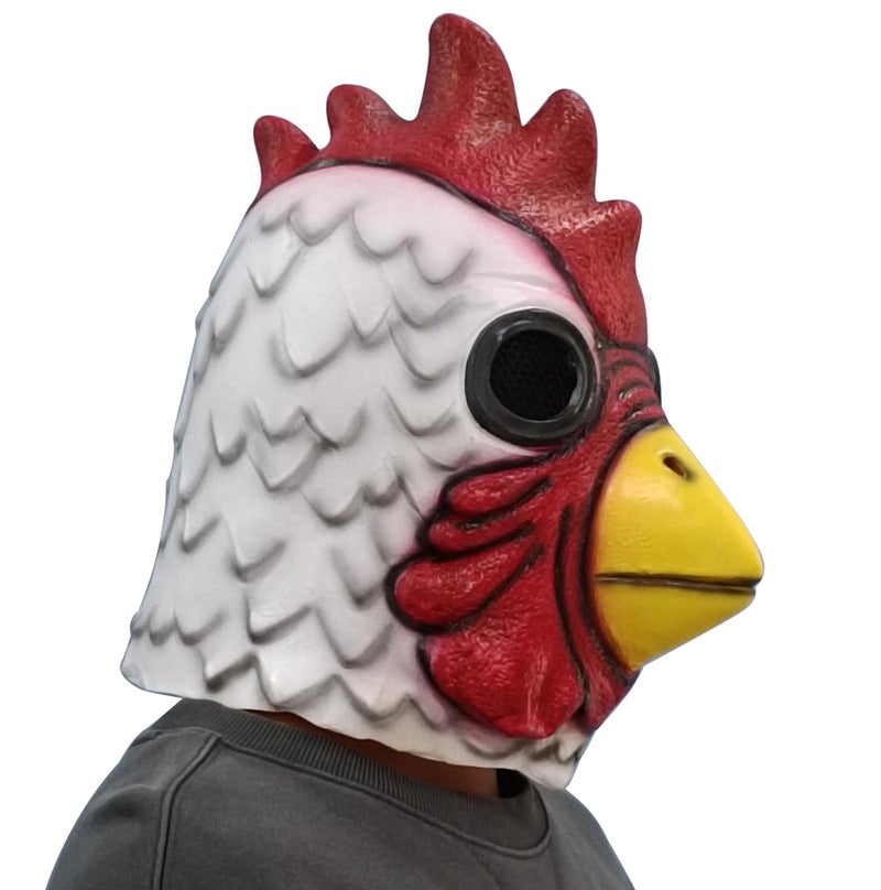Gmasking 2018 Exclusive Latex Cartoon Rooster Head Mask Adult Halloween Chicken Costume - Image 3